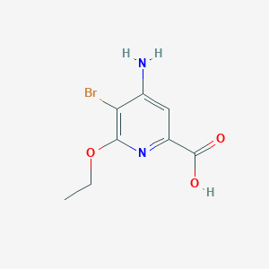 4-Amino-5-bromo-6-ethoxypicolinic acid chemical structure (CAS 1057260-48-6)