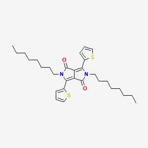 2,5-Dioctyl-3,6-di(thiophen-2-yl)pyrrolo[3,4-c]pyrrole-1,4(2H,5H)-dione chemical structure (CAS 1057401-08-7)
