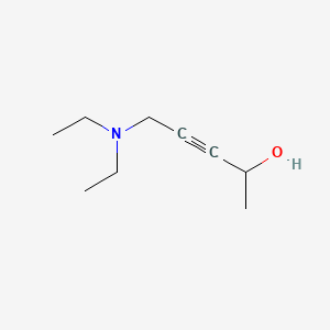 5-(Diethylamino)pent-3-yn-2-ol chemical structure (CAS 10575-26-5)
