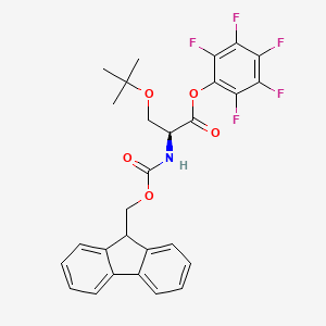 (S)-Perfluorophenyl 2-((((9H-fluoren-9-yl)methoxy)carbonyl)amino)-3-(tert-butoxy)propanoate chemical structure (CAS 105751-13-1)