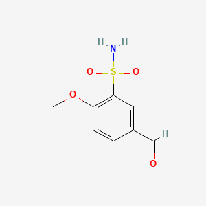 5-Formyl-2-methoxybenzenesulfonamide chemical structure (CAS 105764-07-6)