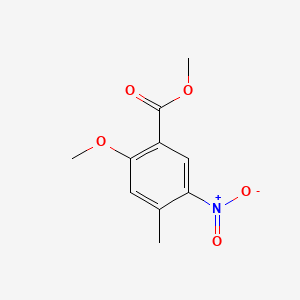 Methyl 2-methoxy-4-methyl-5-nitrobenzoate chemical structure (CAS 1057652-79-5)
