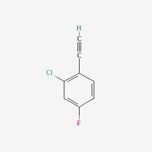 2-Chloro-1-ethynyl-4-fluorobenzene chemical structure (CAS 1057670-02-6)