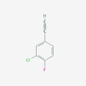2-Chloro-4-ethynyl-1-fluorobenzene chemical structure (CAS 1057670-04-8)