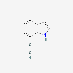 7-Ethynyl-1H-indole chemical structure (CAS 1057670-22-0)