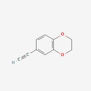 6-Ethynyl-2,3-dihydrobenzo[b][1,4]dioxine chemical structure (CAS 1057670-26-4)