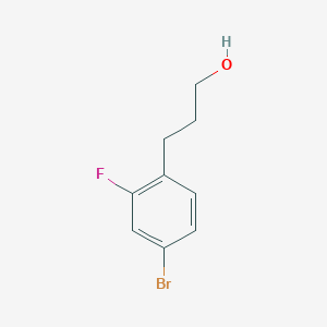 3-(4-Bromo-2-fluorophenyl)propan-1-ol chemical structure (CAS 1057671-56-3)