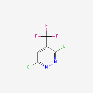 3,6-Dichloro-4-(trifluoromethyl)pyridazine chemical structure (CAS 1057672-68-0)