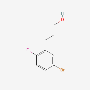 3-(5-Bromo-2-fluorophenyl)propan-1-ol chemical structure (CAS 1057673-68-3)