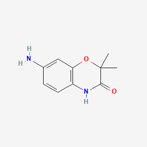 7-Amino-2,2-dimethyl-2H-benzo[b][1,4]oxazin-3(4H)-one chemical structure (CAS 105807-83-8)