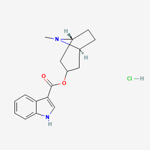 endo-8-Methyl-8-azabicyclo[3.2.1]octan-3-yl 1H-indole-3-carboxylate hydrochloride chemical structure (CAS 105826-92-4)