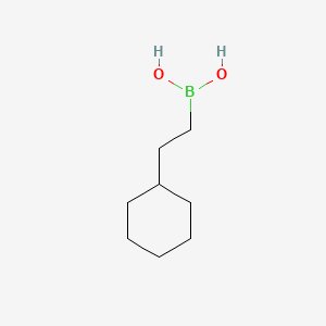(2-Cyclohexylethyl)boronic acid chemical structure (CAS 105869-43-0)