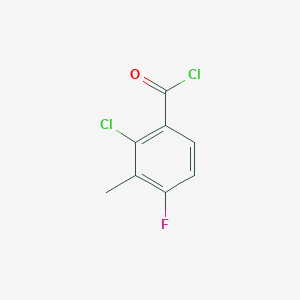 2-Chloro-4-fluoro-3-methylbenzoyl chloride chemical structure (CAS 1058721-62-2)