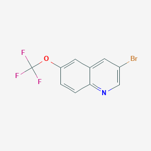 3-Bromo-6-(trifluoromethoxy)quinoline chemical structure (CAS 1059064-17-3)