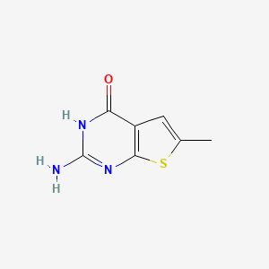 2-Amino-6-methylthieno[2,3-d]pyrimidin-4(1H)-one chemical structure (CAS 1059126-74-7)