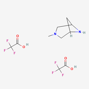 3-Methyl-3,6-diazabicyclo[3.1.1]heptane; bis(trifluoroacetic acid) chemical structure (CAS 1059700-17-2)