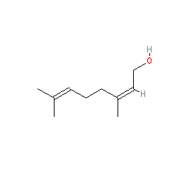 (Z)-3,7-Dimethylocta-2,6-dien-1-ol chemical structure (CAS 106-25-2)