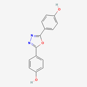 4,4'-(1,3,4-Oxadiazole-2,5-diyl)diphenol chemical structure (CAS 10600-83-6)