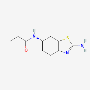(S)-N-(2-Amino-4,5,6,7-tetrahydrobenzo[d]thiazol-6-yl)propionamide chemical structure (CAS 106006-84-2)