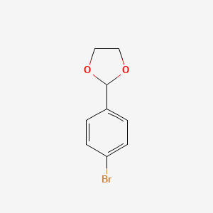 2-(4-Bromophenyl)-1,3-dioxolane chemical structure (CAS 10602-01-4)