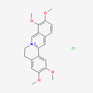 2,3,9,10-Tetramethoxy-5,6-dihydroisoquinolino[3,2-a]isoquinolin-7-ium chloride chemical structure (CAS 10605-02-4)