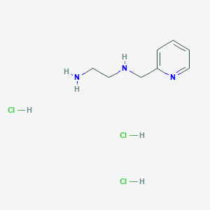 N1-(Pyridin-2-ylmethyl)ethane-1,2-diamine trihydrochloride chemical structure (CAS 10605-28-4)