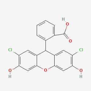 2-(2,7-Dichloro-3,6-dihydroxy-9H-xanthen-9-yl)benzoic acid chemical structure (CAS 106070-31-9)