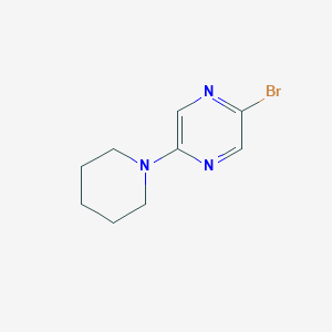 2-Bromo-5-(piperidin-1-yl)pyrazine chemical structure (CAS 1060803-86-2)