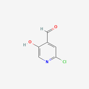 2-Chloro-5-hydroxyisonicotinaldehyde chemical structure (CAS 1060804-53-6)