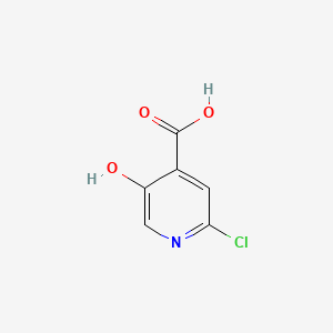 2-Chloro-5-hydroxyisonicotinic acid chemical structure (CAS 1060804-57-0)