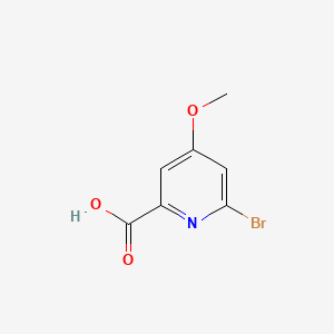6-Bromo-4-methoxypicolinic acid chemical structure (CAS 1060805-13-1)