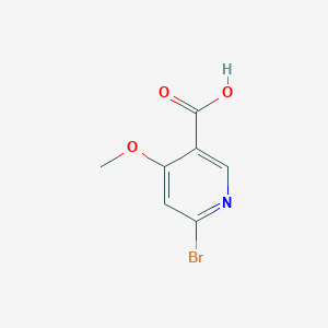 6-Bromo-4-methoxynicotinic acid chemical structure (CAS 1060805-14-2)