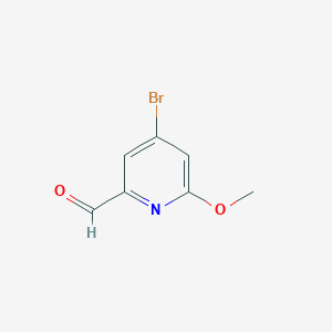 4-Bromo-6-methoxypicolinaldehyde chemical structure (CAS 1060806-52-1)