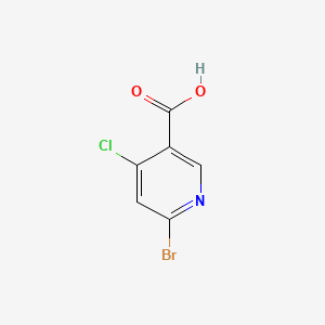 6-Bromo-4-chloronicotinic acid chemical structure (CAS 1060808-92-5)