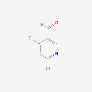 6-Chloro-4-fluoronicotinaldehyde chemical structure (CAS 1060809-20-2)