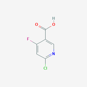 6-Chloro-4-fluoronicotinic acid chemical structure (CAS 1060809-30-4)