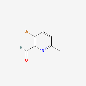 3-Bromo-6-methylpicolinaldehyde chemical structure (CAS 1060810-14-1)