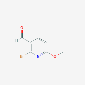 2-Bromo-6-methoxynicotinaldehyde chemical structure (CAS 1060810-41-4)