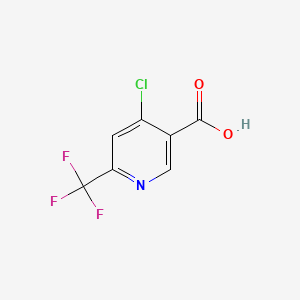 4-Chloro-6-(trifluoromethyl)nicotinic acid chemical structure (CAS 1060810-66-3)
