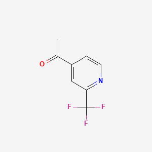 1-(2-(Trifluoromethyl)pyridin-4-yl)ethanone chemical structure (CAS 1060810-86-7)