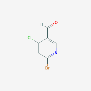 6-Bromo-4-chloronicotinaldehyde chemical structure (CAS 1060811-24-6)