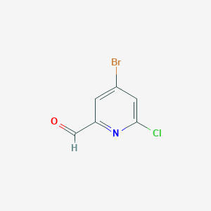 4-Bromo-6-chloropicolinaldehyde chemical structure (CAS 1060811-63-3)
