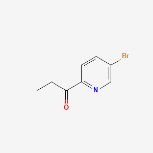 1-(5-Bromopyridin-2-yl)propan-1-one chemical structure (CAS 1060812-89-6)