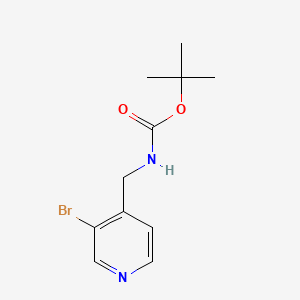 tert-Butyl ((3-bromopyridin-4-yl)methyl)carbamate chemical structure (CAS 1060813-11-7)