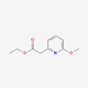 Ethyl 2-(6-methoxypyridin-2-yl)acetate chemical structure (CAS 1060814-79-0)