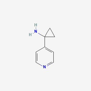 1-(Pyridin-4-yl)cyclopropanamine chemical structure (CAS 1060815-26-0)