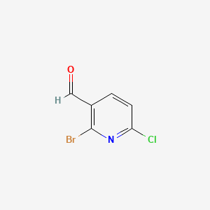 2-Bromo-6-chloronicotinaldehyde chemical structure (CAS 1060815-60-2)