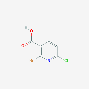 2-Bromo-6-chloronicotinic acid chemical structure (CAS 1060815-61-3)