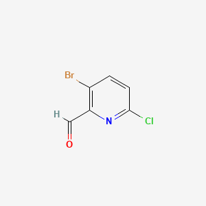 3-Bromo-6-chloropicolinaldehyde chemical structure (CAS 1060815-64-6)