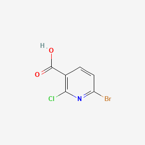 6-Bromo-2-chloronicotinic acid chemical structure (CAS 1060815-67-9)
